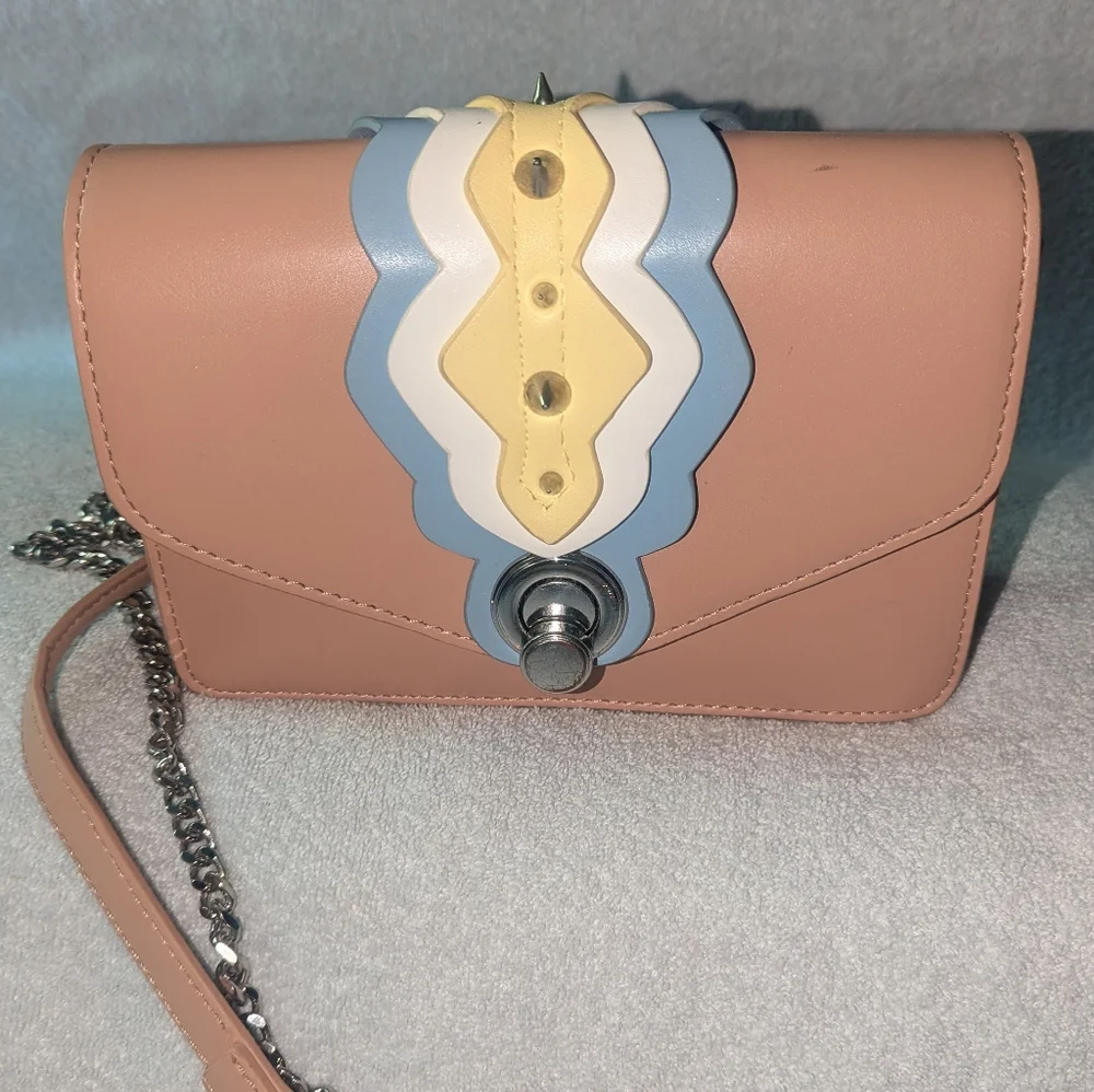 Zara TRF light pink tan crossbody bag .